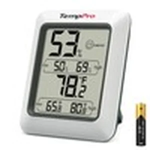 Digital hygrometer for monitoring indoor humidity that causes wood floors to creak