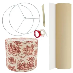 DIY lampshade kit 8x12 with rings tape and instructions