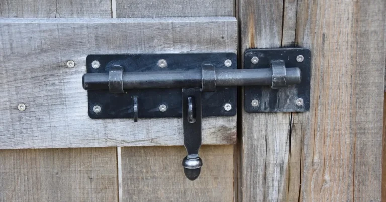 Door lock set into a wood door frame prone to deteriorated screw holes