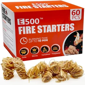 E500 natural fire starter for fireplace