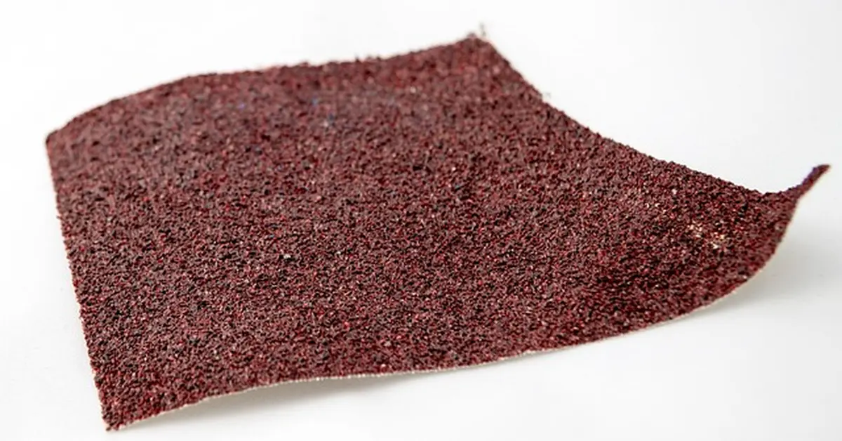 emery cloth sheet with abrasive grit texture
