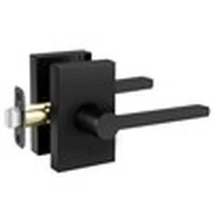Goldenwarm matte black zinc alloy passage door handle