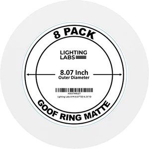 8 pack matte white goof trim ring for 6 inch recessed lights