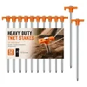 Heavy duty ground stakes for anchoring patio tarp
