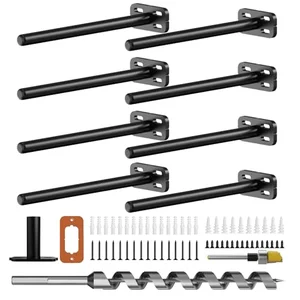 hidden floating shelf brackets heavy duty black