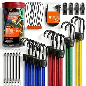 HORUSDY bungee cords assortment with tarp ball ties
