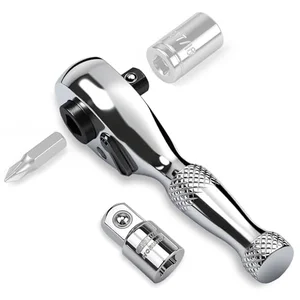 HORUSDY stubby ratchet with 1/4 to 3/8 inch adapter