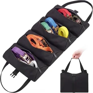 Hsei ratchet strap organizer bag with pockets