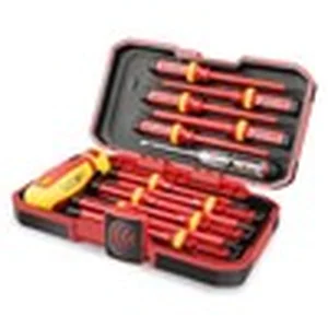 Insulated screwdriver set for removing bathroom light fixture mounting screws