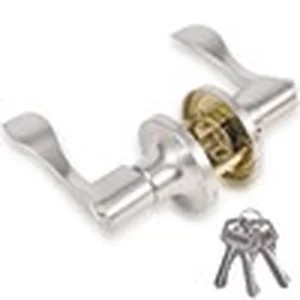 Keweilian high security stainless steel door lever with lock