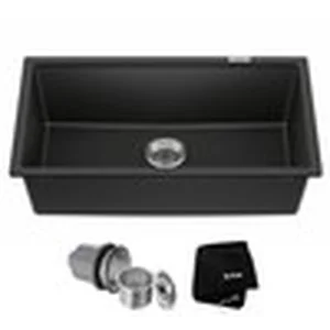 KRAUS Black Onyx granite composite undermount kitchen sink