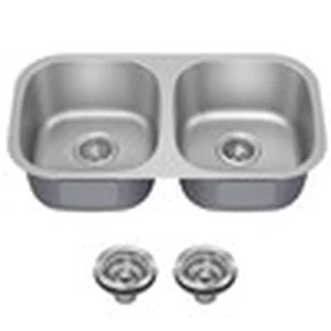 KRAUS Premier 32 inch undermount double bowl stainless steel sink