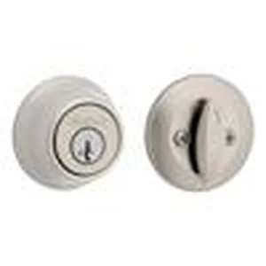 Kwikset 660 satin nickel single cylinder deadbolt lock