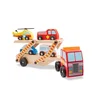 Melissa and Doug wooden emergency vehicle carrier truck with rescue vehicles