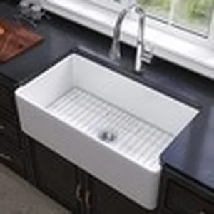 Miuara white fireclay apron front farmhouse sink
