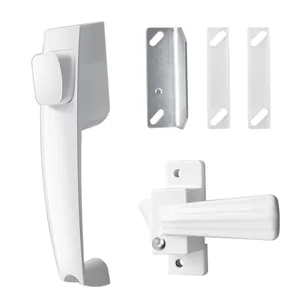 MOSECYOU storm door push button latch handle with night lock