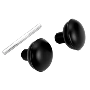 newliplace vintage matte black door knob set with spindle