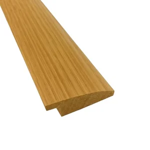 Solid oak overlap transition strip with quarter inch overlap