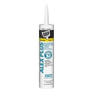 White paintable acrylic latex caulk tube