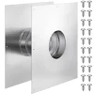 Wall thimble kit for routing pellet stove vent pipe through an exterior wall