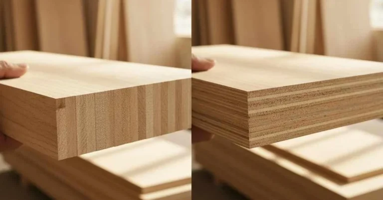 plyboard vs plywood edge cross section comparison