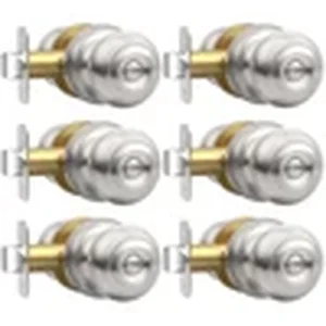 Privacy door knob with lock, 6 pack, for bedrooms and bathrooms