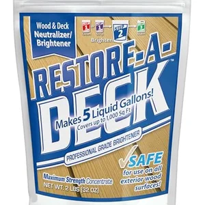 Restore A Deck wood brightener neutralizes and brightens