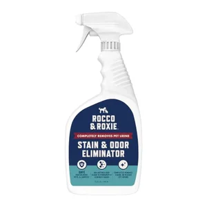 Rocco and Roxie enzyme pet stain and odor eliminator spray bottle