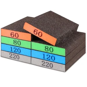 Romeda 8 pack sandpaper block four grits per pack
