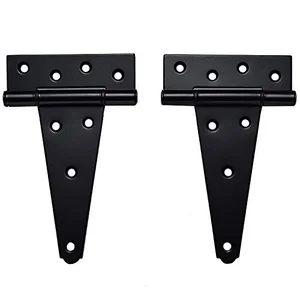 Sankins 6 inch black T-strap shed door hinge
