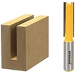 Half-inch straight router bit for hinge mortises