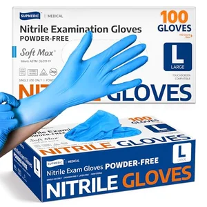 Supmedic nitrile exam gloves powder free box