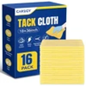 Tack cloth for removing dust before applying a wood finish