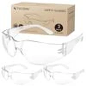 TICONN clear ANSI Z87.1 safety glasses 3 pack