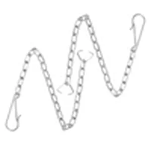 Adjustable stainless steel toilet flapper chain replacement kit