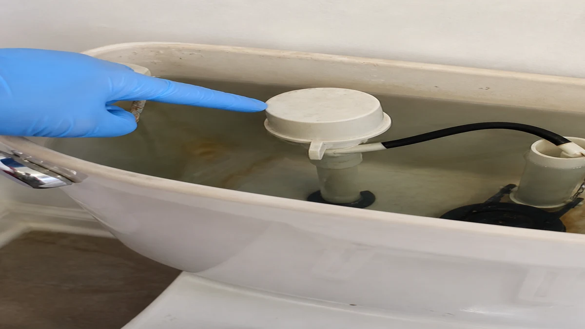 Toilet float and fill valve checked when the tank does not fill normally