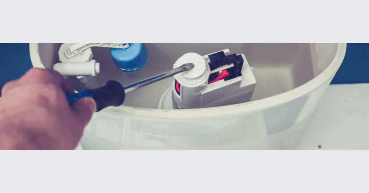 Hand adjusting toilet tank fill valve and flapper with screwdriver