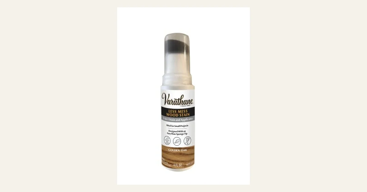 Varathane Less Mess wood stain golden oak bottle