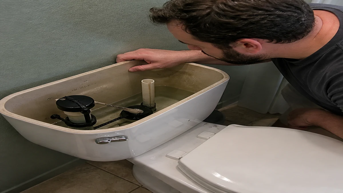 Toilet tank components checked after a toilet stopped flushing