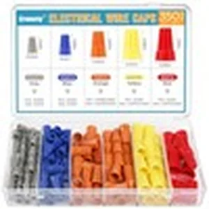 Assortment of wire nut connectors for capping house wires after fixture removal