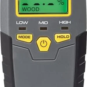 Wood moisture meter used to test firewood moisture content before burning