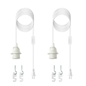 Zarnicy plug in light socket 16ft pendant light cord kit