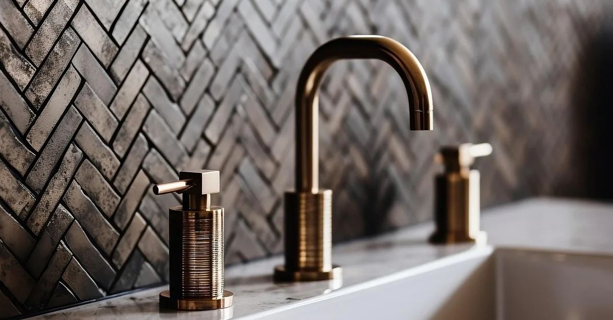 Bathroom faucet closeup