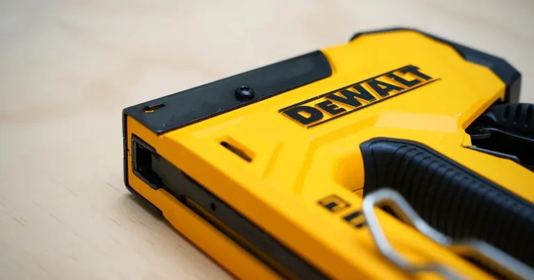Flooring nail gun used to install hardwood floor boards