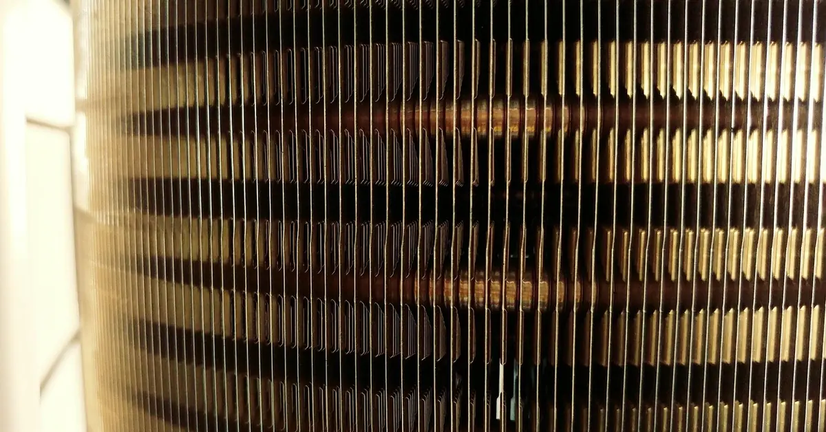 Heater radiator fins