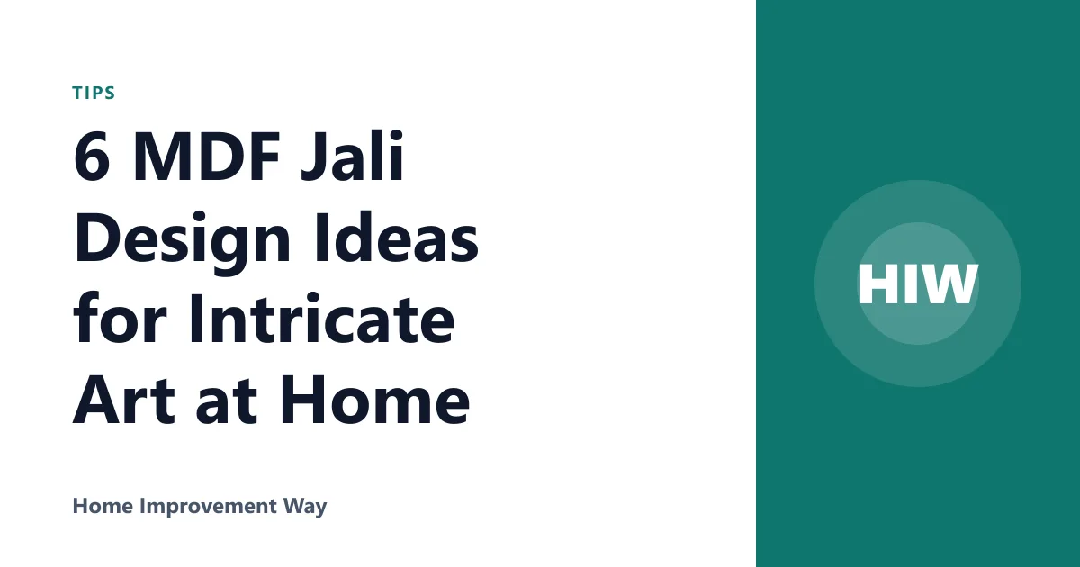 6 MDF Jali Design Ideas for Intricate Art at Home