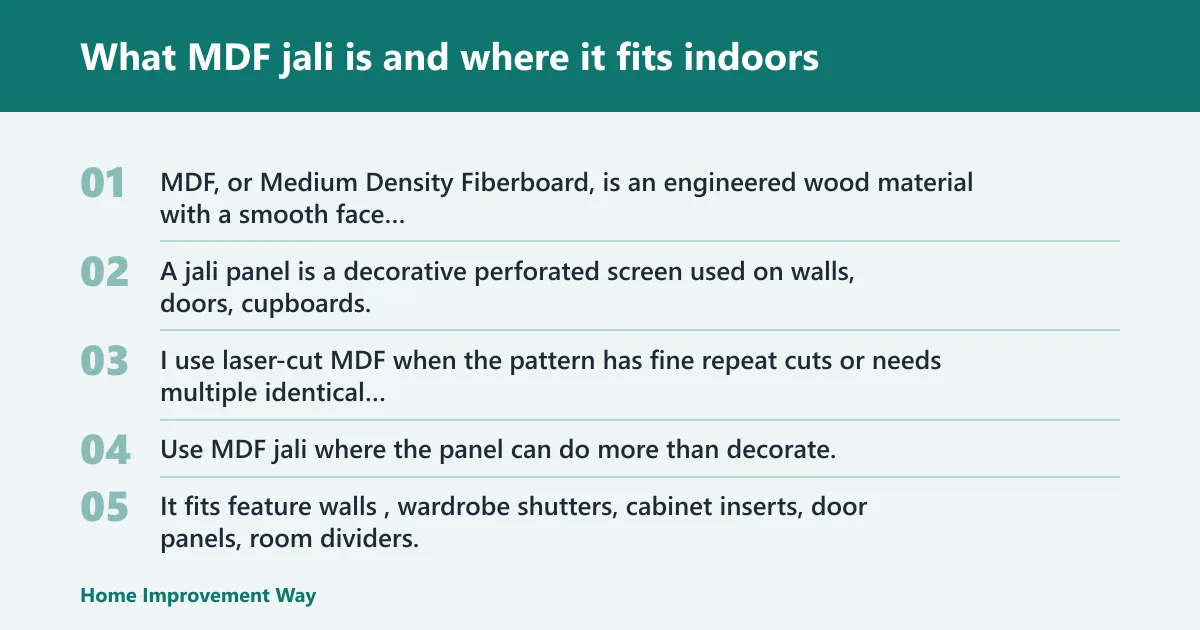 Steps: What MDF jali is and where it fits indoors