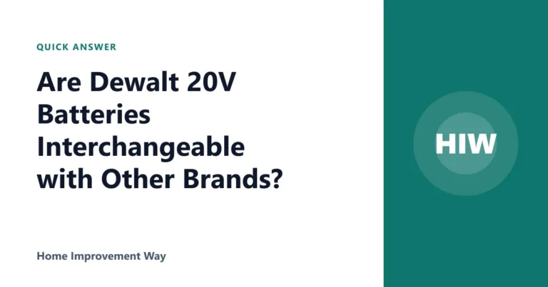 Are Dewalt 20V Batteries Interchangeable with Other Brands?