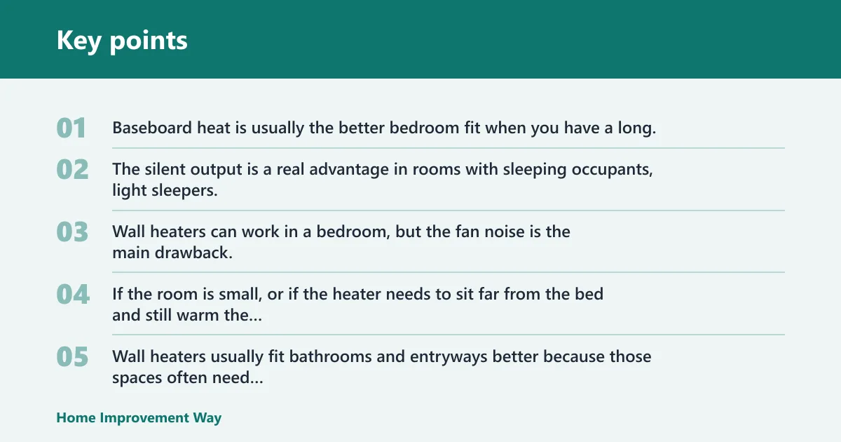 Key points: Which heater fits your room size and layout?