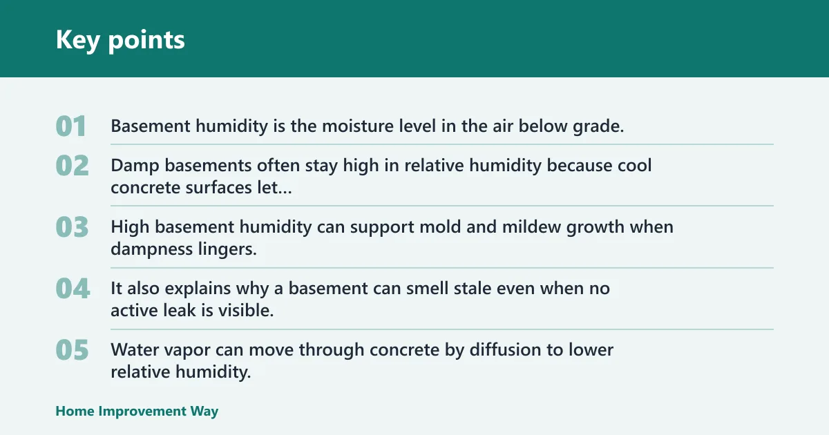 Key points: What is basement humidity?